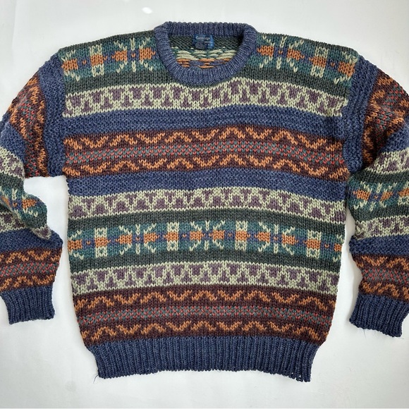 Vintage Other - Vintage Cambridge Classics Men’s Large Knit Oversized Wool Sweater XL